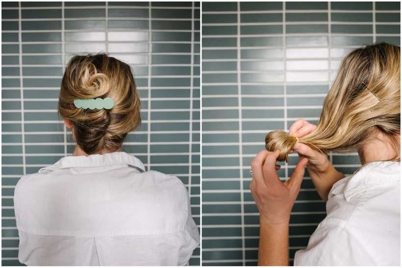 Tie hair with clips